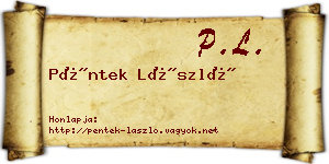 Péntek László névjegykártya