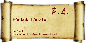 Péntek László névjegykártya